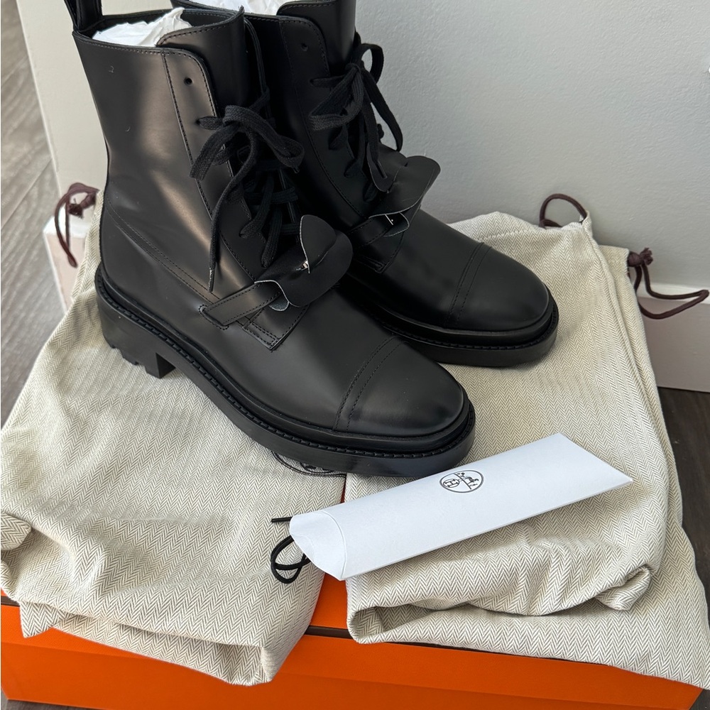 Hermes Women’s Black Funk Ankle Boots